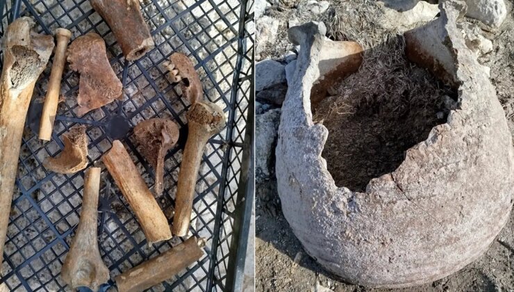 Eğirdir Gölü’nün suyu çekilen kıyı kesiminde insan kemikleri bulundu