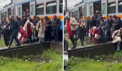 Esenler’de raydan çıkan metro nedeniyle yolcular tahliye edildi
