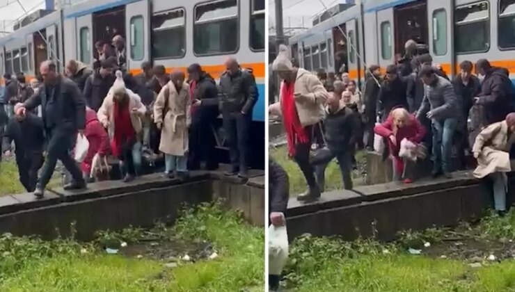 Esenler’de raydan çıkan metro nedeniyle yolcular tahliye edildi