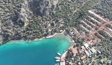 Eski bakanın kiraladığı araziye ulaşmak için yol açılmasına izin verildi: Kaş’ta talana devam!