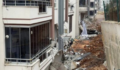 Gaziantep’te istinat duvarı çöktü: 4 dairede hasar oluştu