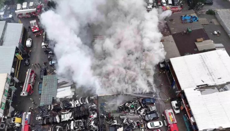 İkitelli Atatürk Sanayi Sitesi’nde yangın