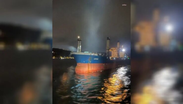 İstanbul’da sürüklenen kuru yük gemisi, Büyükdere Demir Sahası’na demirletildi