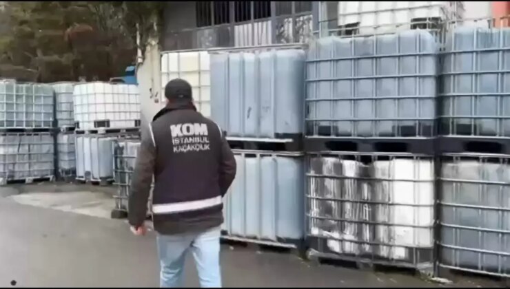 İstanbul’da yapılan operasyonlarda 242 ton kaçak akaryakıt ele geçirildi