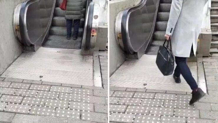İstanbullular her gün bu sesi çekiyor! Metronun yürüyen merdivenlerinde bir garip arıza