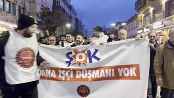 İşten çıkarılan ŞOK Depo işçileri Trabzon’da yürüdü: Alın terimizin karşılığı sistemli şekilde gasp edilmekte