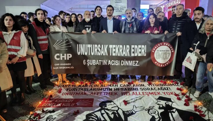 Kadıköy’de 6 Şubat anması: ‘Deprem değil, çürük bina öldürür’