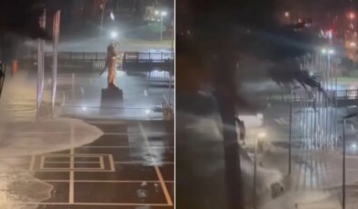 Marmaris’te lodos denizi taşırdı, kordon sular altında kaldı!