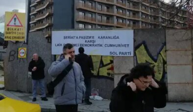 SOL Parti İstanbul İl Örgütü binasına saldırı: ‘Yaşasın şeriat’ yazdılar…