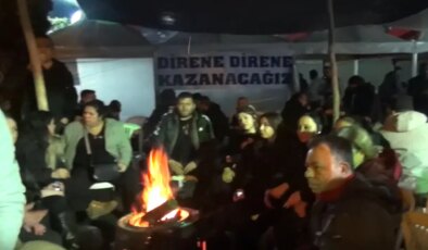 Soma Termik Santrali’nde ücretsiz izne çıkarılan 87 işçi eylemlerine devam ediyor