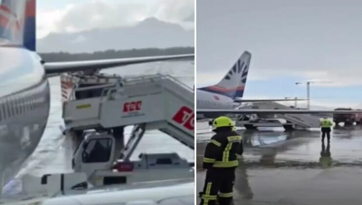Son dakika… Antalya Havalimanı’nda faciadan dönüldü: Kalkışa hazırlanan Sun Express uçağının tekerlekleri koptu, kanadı delindi!