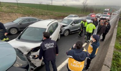 Tekirdağ’da zincirleme kaza: 4 araç birbirine girdi