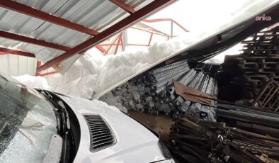 Tunceli OSB’de yoğun kardan ‘çatı’ çöktü: Yaklaşık 7 milyon liralık zarar oluştu!