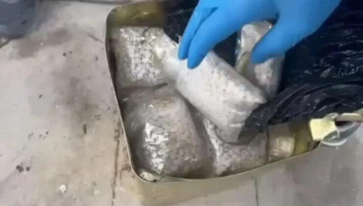 Zeytinyağı tenekelerinden 100 bin uyuşturucu hap çıktı