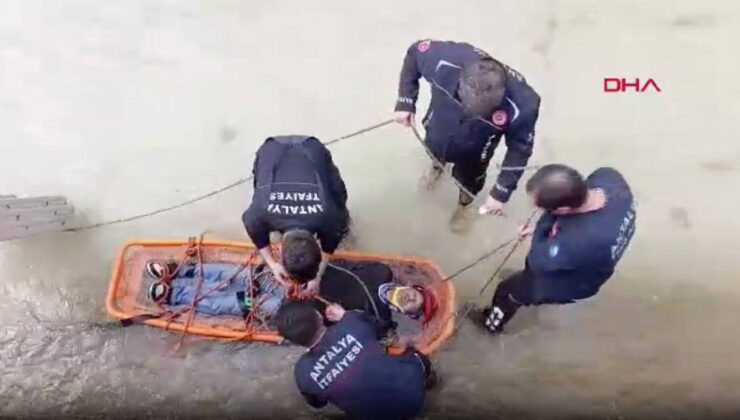Alanya’da çaya düşen erkek yaralandı