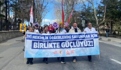 Beyaz önlüklüler 14 Mart öncesi sokakta: ‘Çalışırken ölmek istemiyoruz!’