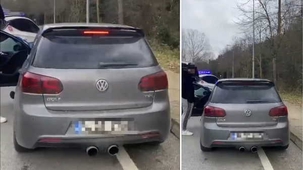 Beykoz’da abartılı egzozlu araca 16 bin lira ceza