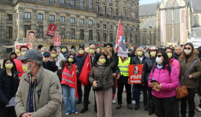 İmamoğlu’nun tutukluluğunun 1. yılı Amsterdam’da protesto edildi