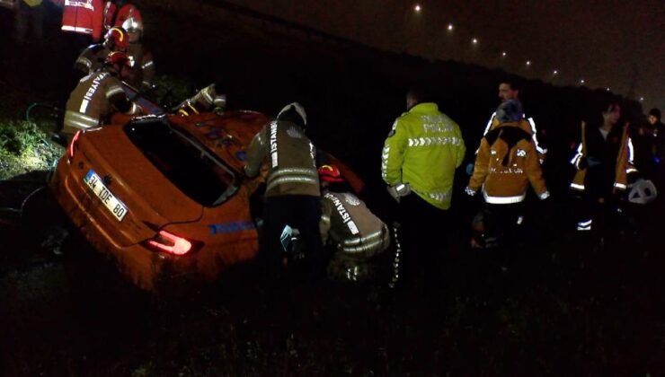 İstanbul’da taksi su kanalına uçtu: 3 ölü, 1 yaralı!