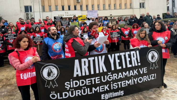 Öğretmen Fatma Nur Çelik’in için Rize’de eylem: Okullarda ölmek istemiyoruz