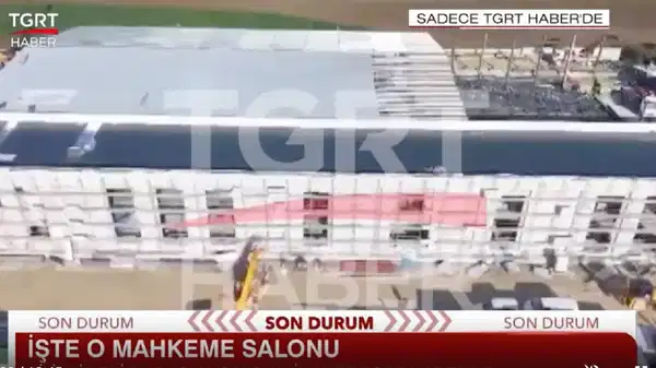 Silivri’de inşa edilen duruşma salonu… İBB davasının ilk duruşmasına yetişmeyeceği iddia edildi