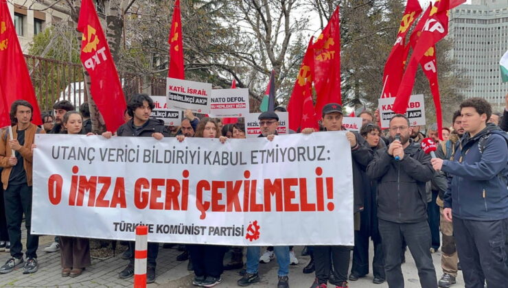 TKP’den Dışişleri Bakanlığı önünde protesto: ‘O bildiriden ülkemizin adını derhal çıkaracaksınız’