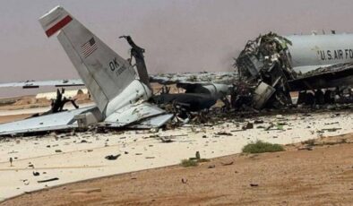 ABD’nin Suudi Arabistan’da vurulan uçağının görüntüleri paylaşıldı