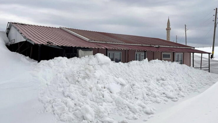 Ardahan’da yayla evleri baharda kar altında kaldı