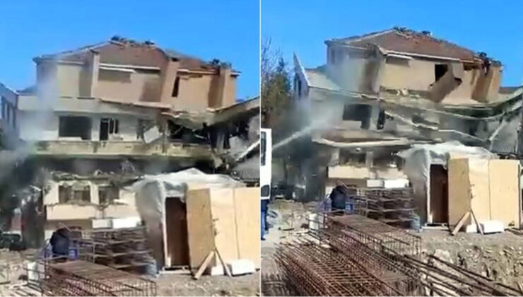 Avcılar’da kentsel dönüşüme giren bina tek darbeyle yıkıldı