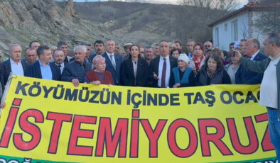 CHP’den, Çorum’da taş ocağına karşı mücadele eden köylülere destek