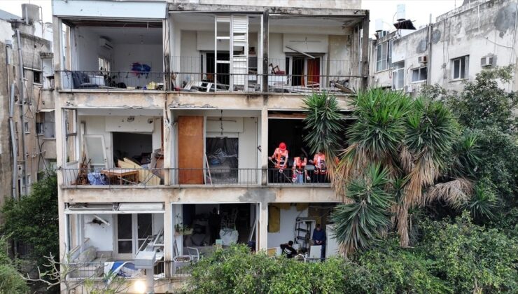 İran’ın hedef aldığı Tel Aviv’de hasar alan binalar görüntülendi