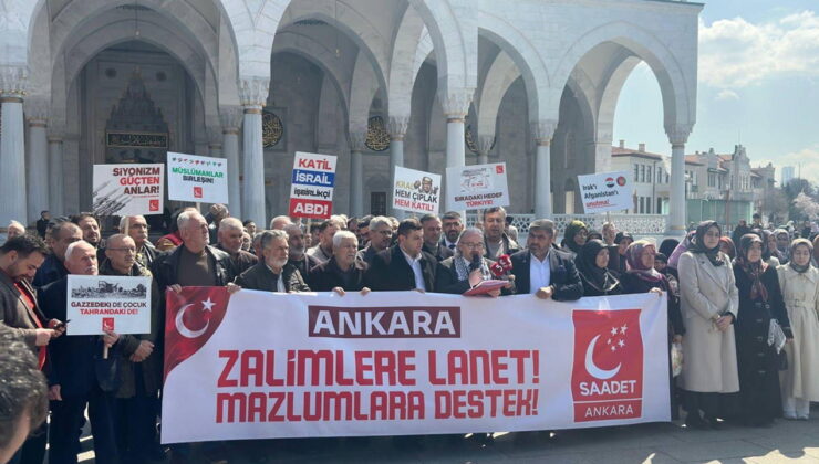 Saadet Partisi’nden Ankara’da ABD ve İsrail’e protesto