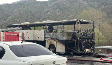 Yalova’da seyir halindeki yolcu otobüsünde yangın
