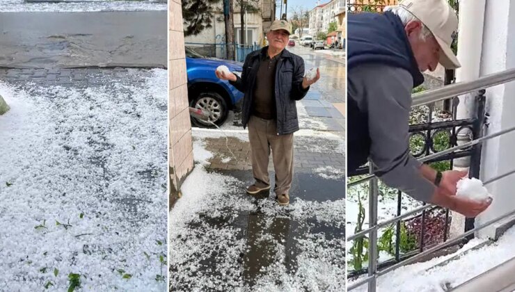 Ankara’da dolu yağışı etkili oldu!