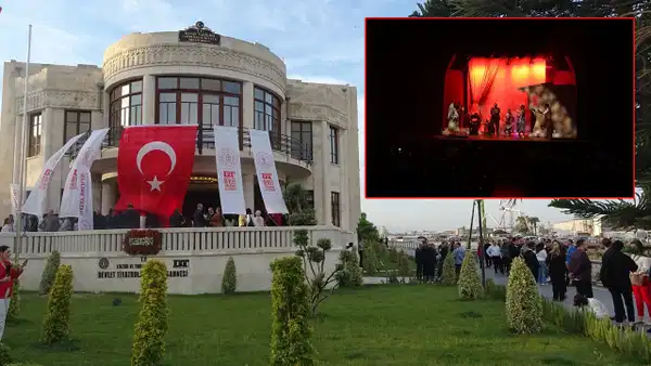 Depremde yıkılan tarihi Hatay Meclis Binası’nda ilk perde açıldı: ‘Hatay Devlet Tiyatroları Sahnesi’ oldu!