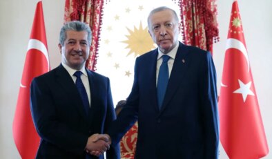 Erdoğan, Mesrur Barzani’yi kabul etti