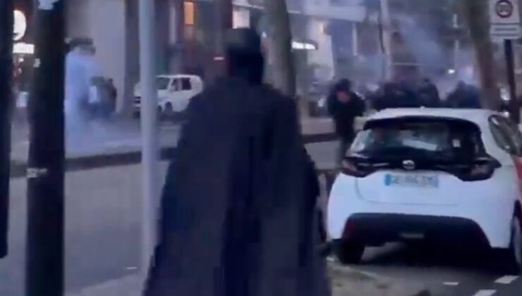 Fransa’da PSG şampiyonluğu sonrası sokak olayları: Batman kostümü ile katıldı