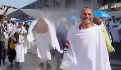 Mekke’de aşırı sıcaklar nedeniyle serinletme noktaları kuruldu