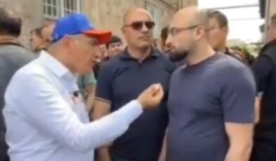 Paşinyan, ‘Karabağ’ı teslim ettin’ diyen Ermeni’yle tartıştı
