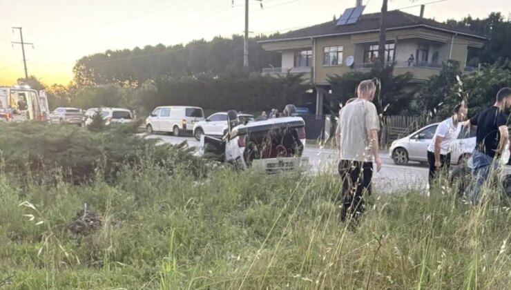 Samsun’da otomobil takla attı: 6 kişi yaralandı