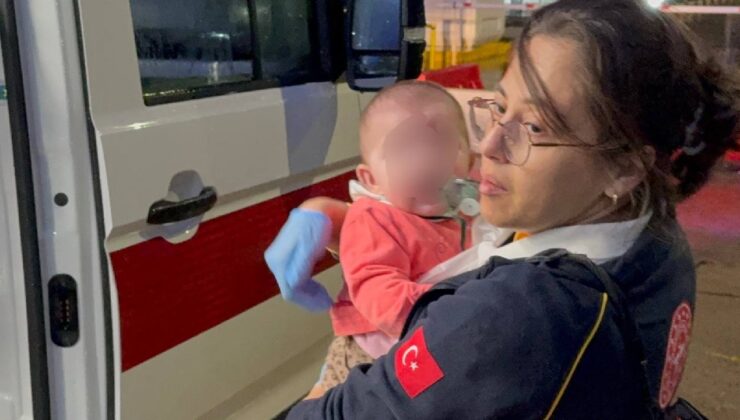 Samsun’da yangın… Anne ve 6 aylık bebeği hastanelik oldu