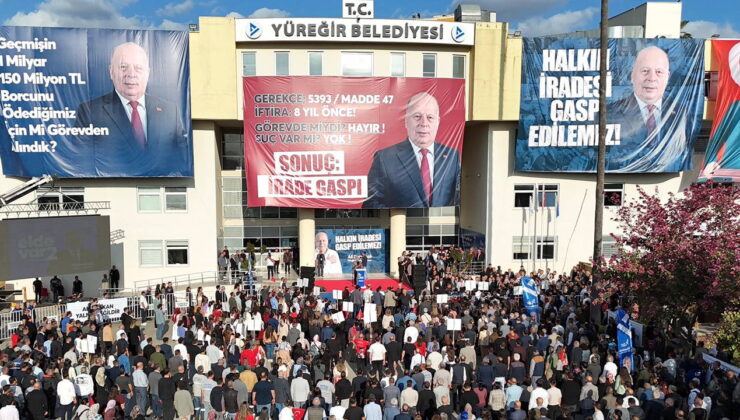 Yüreğir’de görevden uzaklaştırma kararına karşı eylem: ‘Ali Demirçalı boyun eğmedi’
