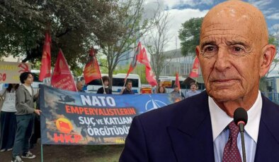 ABD Büyükelçiliği önünde NATO Zirvesi protestosu: ‘Ülkeleri bölüp parçalamak için geliyorlar’