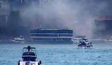 Bebek Sahili’nde teknede çıkan yangın söndürüldü