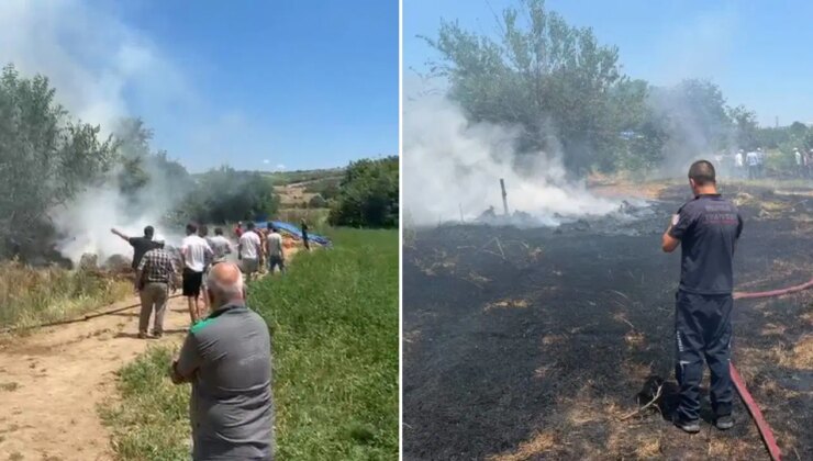 Bursa’da anız yangınında 20 dönüm alan zarar gördü