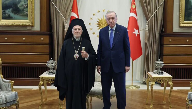 Erdoğan, Fener Rum Patriği Bartholomeos’u kabul etti