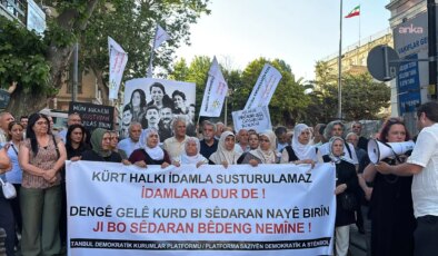 İran İstanbul Baskonsolosluğu önünde eylem: ‘İdamlar durdurulsun, baskılar sona ersin!’