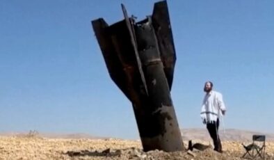 İran’ın İsrail’e doğru ateşlediği füzenin kalıntıları Batı Şeria’ya düştü