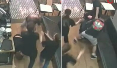 Kafe çalışanını öldüresiye darbetti: O anlar kamerada