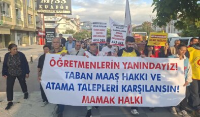 Mamaklı yurttaşlardan öğretmenlerin direnişine destek
